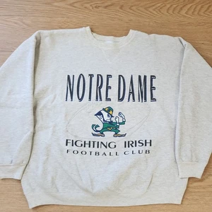 Vintage Notre Dame Fightin Irish Sweatshirt Mens XL Football Club USA Made 80s - Picture 1 of 13