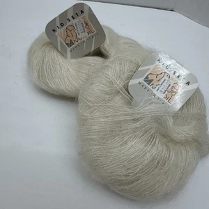 Madil Kid Seta Mohair Silk Cream Lace Yarn Lot of 2 - Picture 1 of 7