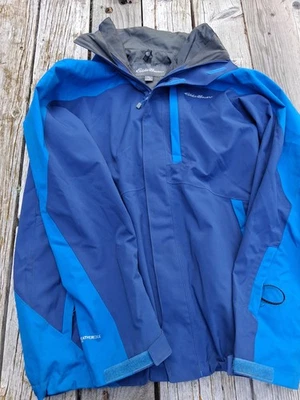 Eddie Bauer WeatherEdge Plus Mens Waterproof Jacket Blue Size Tall Medium - Image 1 of 4
