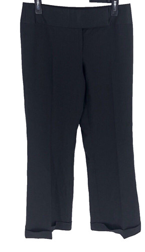 Pantaloni eleganti Moschino Italia misto lana taglia US 12 neri stivali gamba svasata