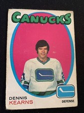 1971-72 O-Pee-Chee Rookie RC #231  Dennis Kearns Vancouver Canucks P/G Free Ship