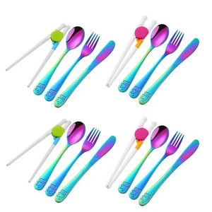 Kids Silverware Stainless Steel Children Flatware Set Toddler Utensils Set of... - Picture 1 of 7