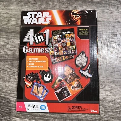 Star Wars 4 In 1 Children’s Games Dominoes, Battle Matching, Bingo, Ship Race - Image 1 of 4