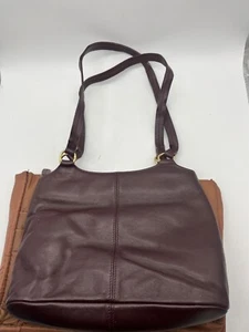 Etienne Aigner Purse Leather Hand Bag Tote Brown Double Strap Zipper - Bild 1 von 8