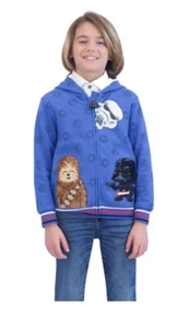 NIP Boys STAR WARS Character Jacket Hoodie Zip-up Size 6 Chewbacca, Darth Vader - Picture 1 of 10