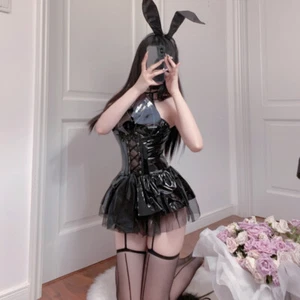 Strap Little Devil Skirt Suit Pu Halter Strap New Sexy Underwear Pu Halter - Picture 1 of 4