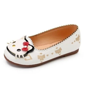 Mädchen Ballerina Slipper Schuhe Kitty weiß Gr. 26 16 cm Ultraleicht & Biegsam - Picture 1 of 4