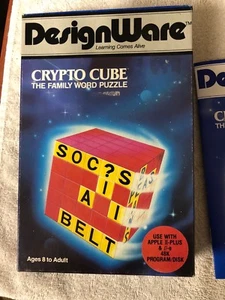 Apple // Software : CRYPTO CUBE - tested to work on Apple //c - Picture 1 of 7