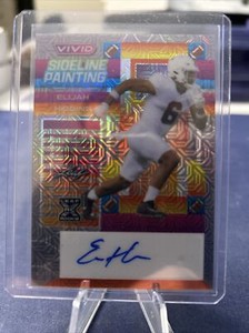 2023 LEAF VIVID ELIJAH HIGGINS SIDELINE PAINTING Silver MOJO AUTO #D 4/9 - T04