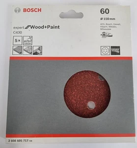 BOSCH Schleifpapier Set 5 Stück für Holz und Farbe 6Loch K60 - Bild 1 von 1