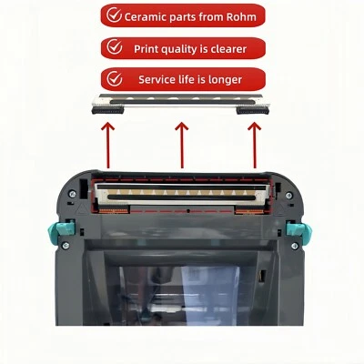 105934-037 Thermal PrintHead Printer Print Head Zebra GX420D GK420D ZP450 ZP500 - Image 1 of 4