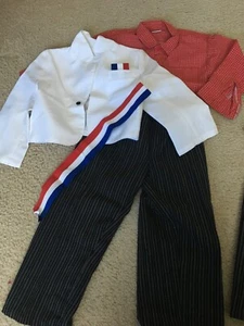 CHIEAN typical Suit Boy, size 3 consists of striped pants  white-colored jacket - Picture 1 of 2