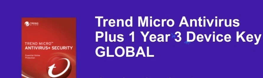Trend Micro Antivirus Plus 1 Year  GLOBAL  Account Lifetime sicurezza Massima Pc - Immagine 1 di 1