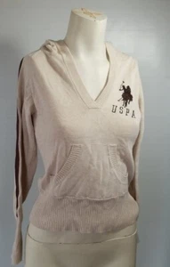 U.S. Polo ASSN Women’s Big Pony Hoodie Tan size Medium  - Picture 1 of 12