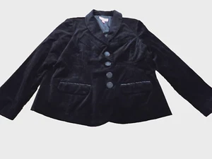 Liz Lange Maternity Target Velvet Black FANCY Classy Button Blazer Jacket XXL - Picture 1 of 9
