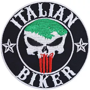 Aufnäher: Italian Biker Aufbügler Motorrad-Jacken Patch Rocker Applikation - Bild 1 von 4