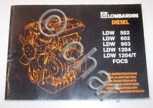Libretto Uso Manutenzione Lombardini Motori Diesel 1995 - Picture 1 of 1