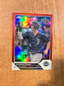 2023 Topps Pro Debut - Spencer Jones - #PDC-59 Red Chrome Refractor #d 2/5