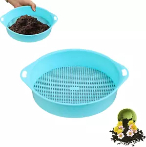 Round Garden Soil Sieve Pan, Gardening Sand Soil Compost Sifter 3Mm Tetragonum H - Picture 1 of 9
