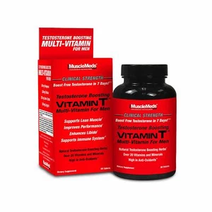 MuscleMeds Vitamin T Men's Testosterone Booster Multivitamin 90 Tablets New - Picture 1 of 5