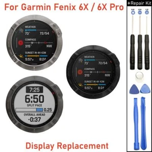 Ekran do Garmin Fenix 6X / 6X Pro GPS Zegarek sportowy Wyświetlacz LCD Wymiana NOWY - Zdjęcie 1 z 7