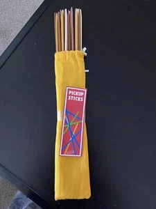 Pick-Up Sticks with Bag Material Pouch~Recreational Woodcraft~Made in PA - Picture 1 of 2