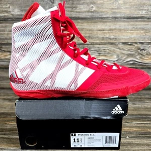 NIB Adidas Pretereo III Red/White Wrestling Shoes Retail $129.99 Men's Size 11.5 - Picture 1 of 13