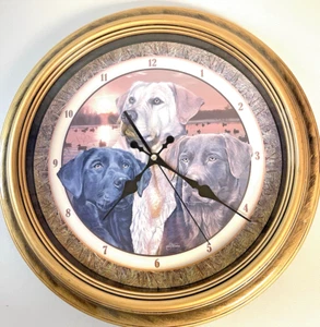 Scott Storm Labrador Retriever Hunting Dogs Wall Clock Works - Picture 1 of 6