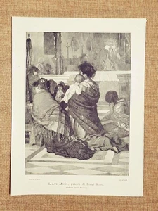 L'Ave Maria Quadro di Luigi Nono Galleria Pisani nel 1898 Firenze - Picture 1 of 1