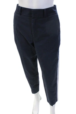 Pantalones recortados al tobillo unisex Joie azul oscuro mezcla de algodón talla 8 Foto 1 de 4