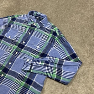 Polo Ralph Lauren Hemd Herren Large 100% Leinen Mehrfarbig Kariert Sommer Freizeit - Bild 1 von 9