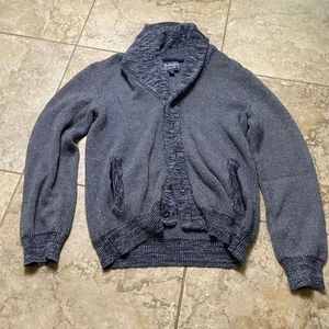 American Rag Shawl Cardigan Sweater Knit Button Front Blue Mens Size M - Picture 1 of 5
