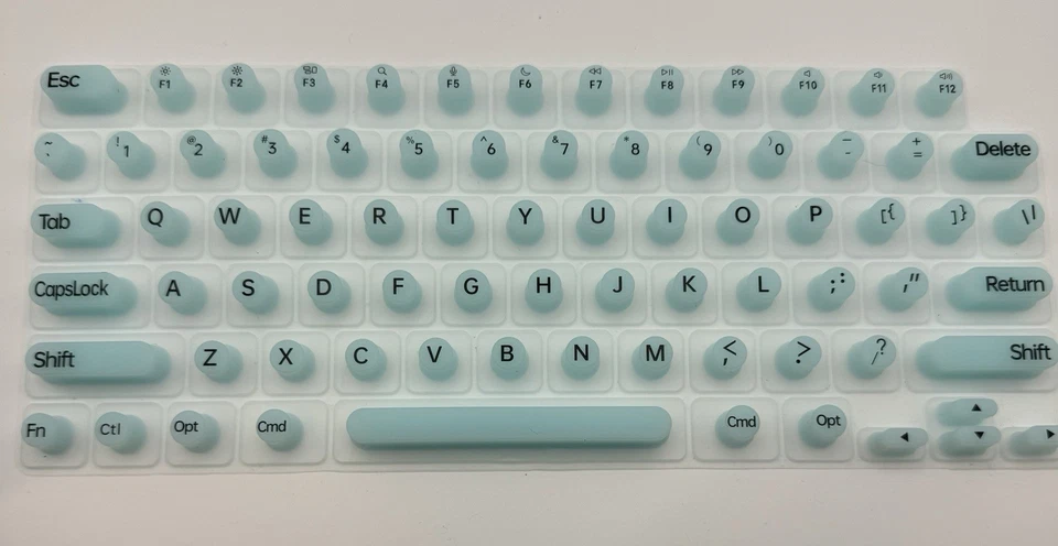 Long Nails Keyboard Cover Silicone Raised Buttons MacBook Laptop Typing - Image 1 of 2