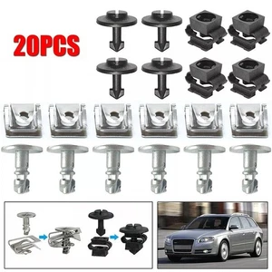 20x Undertray Engine Under Body Trim Clips Screw Fitting Kit For Audi A4 A6 A8 - Picture 1 of 9