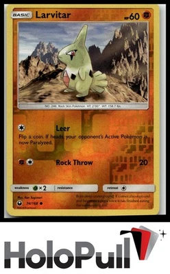 Pokémon TCG SM - Celestial Storm Larvitar #74/168 Reverse Holo Common - Image 1 of 2
