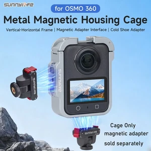 Metal Cage Horizontal Vertical Expansion Frame Magnetic Adapter For DJI OSMO 360 - Imagen 1 de 25