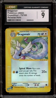 Pokemon Dragonair Expedition Reverse Holo #75 CGC 9 Mint - Image 1 of 2