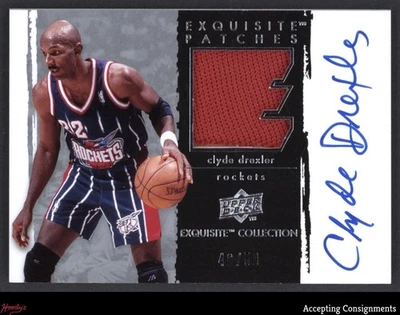 2009-10 Exquisite Collection #PCD Clyde Drexler juego usado parche automático 46/50 Foto 1 de 2