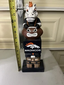 Denver Broncos 16" Garten Tiki Totem Statue - Bild 1 von 6