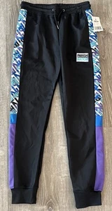 NWT Parish Nation Youth Size Large 14/16 Joggers Sweatpants Black Purple Logo - Picture 1 of 7