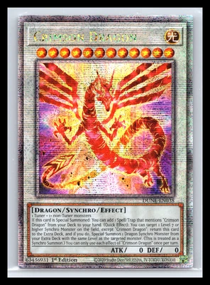 Yugioh Crimson Dragon [Quarter Century Secret Rare] DUNE-EN038 Duelist Nexus VLP - Image 1 of 2