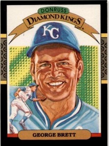 1987 DONRUSS DIAMOND KINGS # 15 GEORGE BRETT , ROYALS