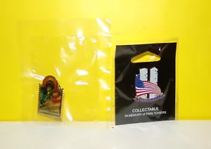 Prendedor de solapa conmemorativo esmaltado de las Torres Gemelas del World Trade Center 9/11 con We the People - Imagen 1 de 2