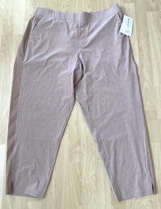 Athleta Womens Brooklyn Textured Ankle Pants Size 20 Pink 982287 - NEW - Picture 1 of 4