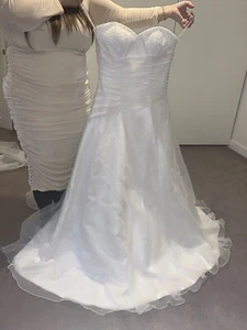 justin alexander sincerity wedding dress 3240 UK 14 US 10 Ivory BNWT Sweetheart - Picture 1 of 23