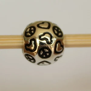 New Disney Pandora Park Exclusive Peace Love & Mickey Sterling SIlver Charm Bead - Picture 1 of 5