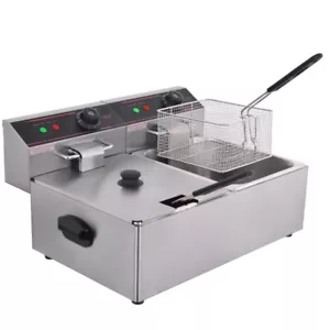 Kolice ETL 5.5LX2 Friggitrice elettrica da banco cesto doppio acciaio inox - Foto 1 di 8