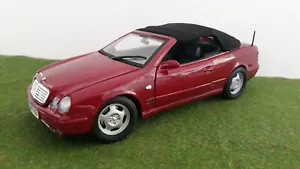 MERCEDES BENZ CLK CABRIOLET bordeaux 1/18 ANSON 30338 voiture miniature collecti - Imagen 1 de 9