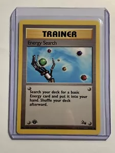 Pokemon TCG Card 1st Edition Trainer- Energy Search Fossil Set 59/62 - WOTC - Picture 1 of 2