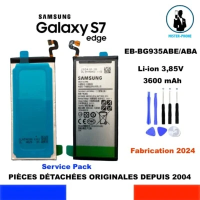 BATTERIE ORIGINALE SAMSUNG GALAXY S7 EDGE EB-BG935ABE FABRICATION 2020 + OUTILS - Photo 1/4